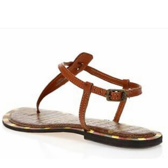 Sam Edleman Gigi 5 Thong Colorful Ankle Strap Sandals Sz 7.5 - Picture 4 of 5